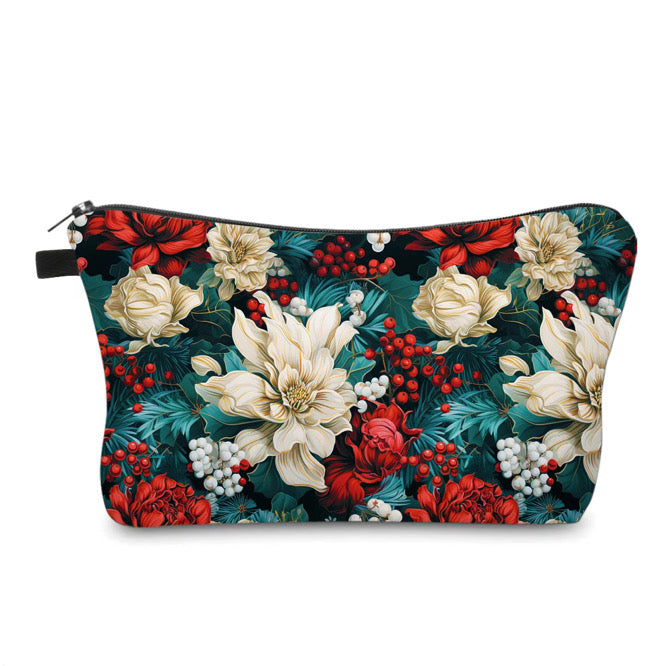 Pouch - Christmas Bold Emerald Floral - PREORDER