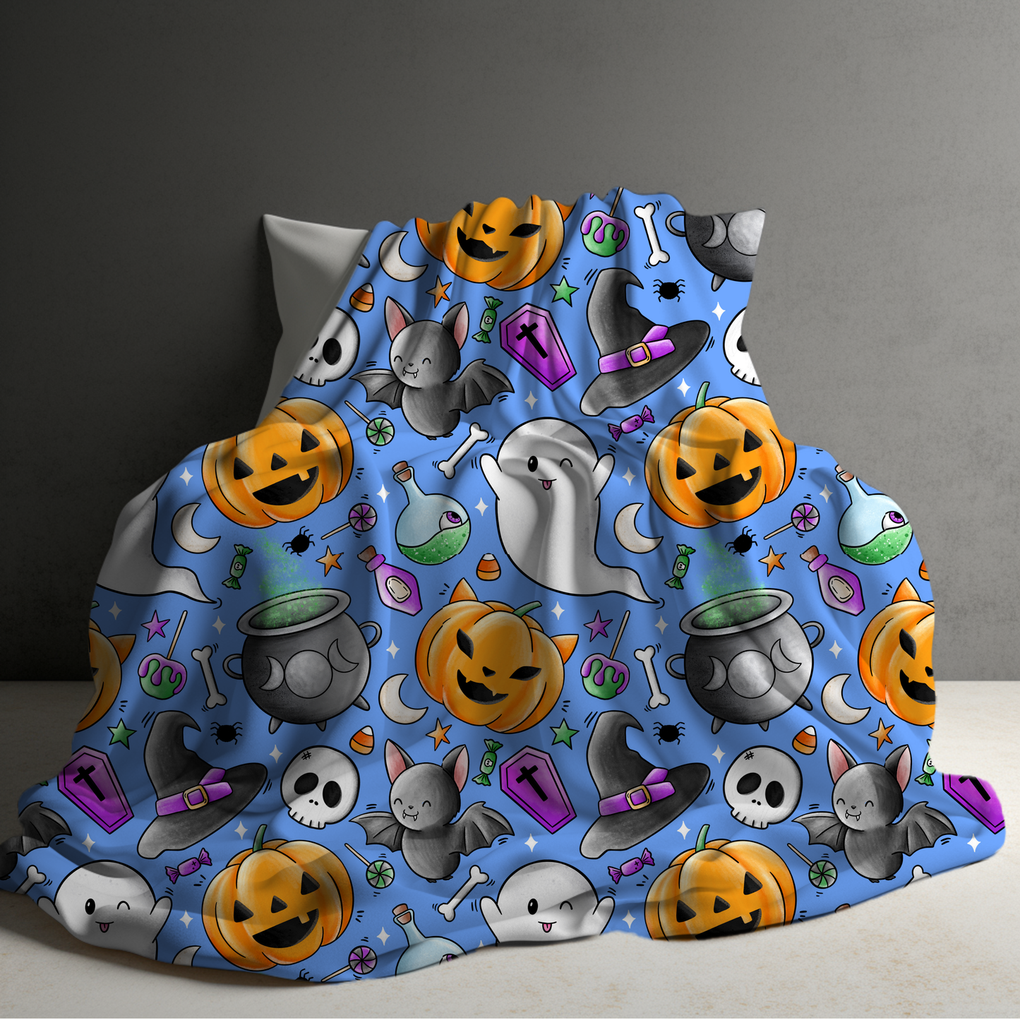 Blanket - Halloween - Blue Friends