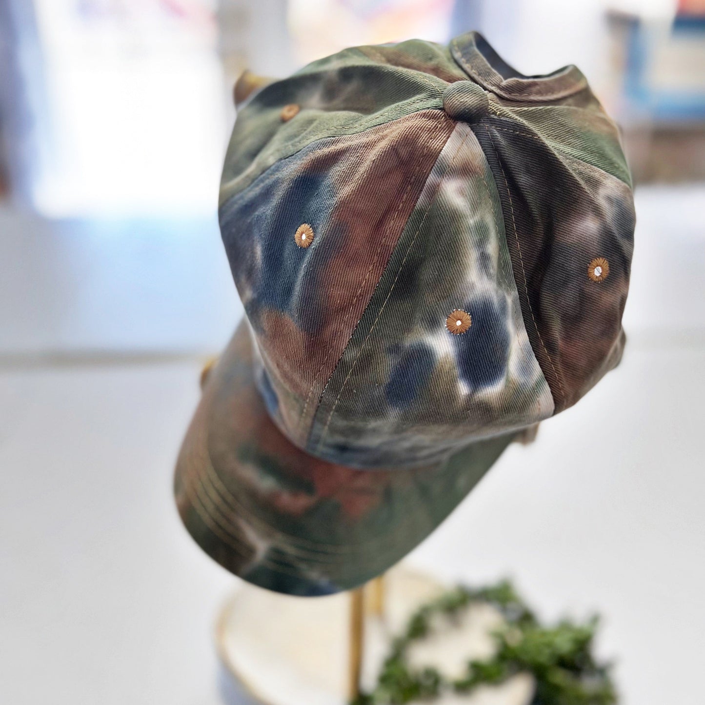 Tie Dye Trucker Hat | Fabric Back Keyhole Cap