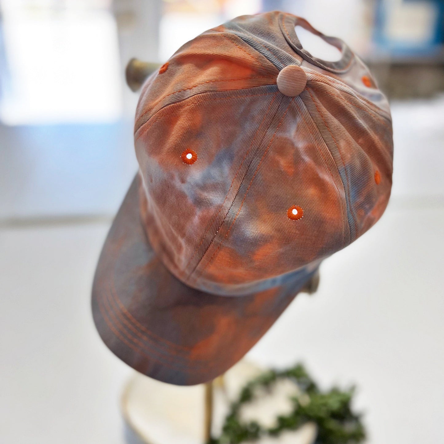Tie Dye Trucker Hat | Fabric Back Keyhole Cap