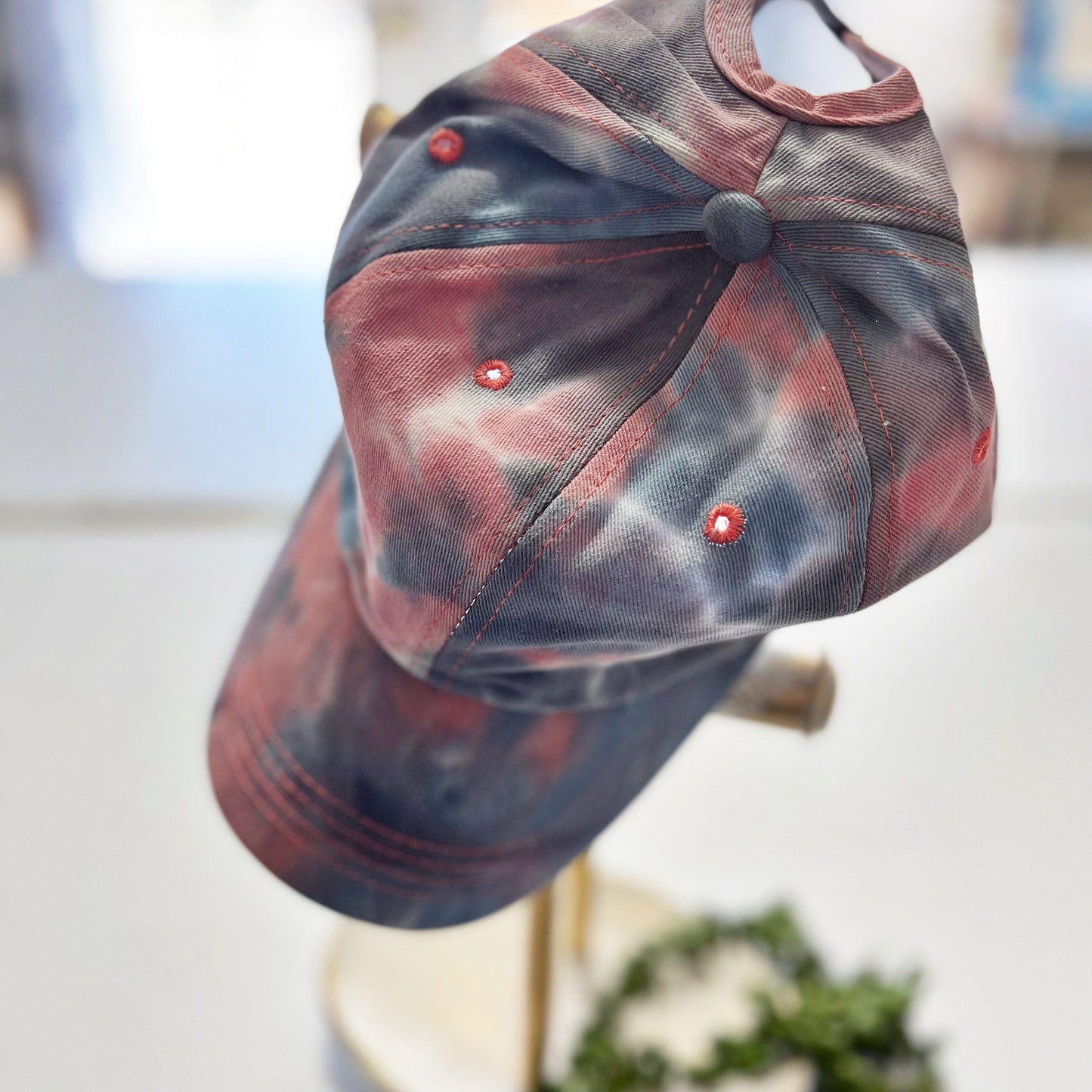 Tie Dye Trucker Hat | Fabric Back Keyhole Cap