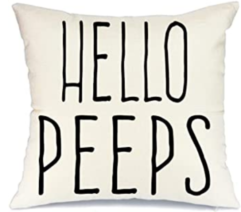 HELLO PEEPS Decorative Pillow Cover | Easter | Dunn