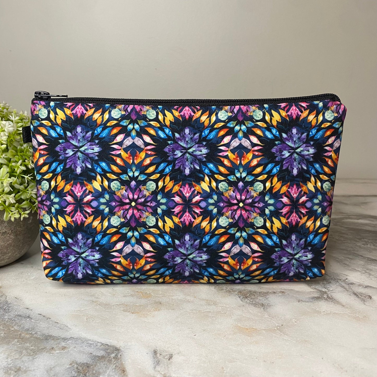 Pouch - Bold Purple Orange Pink Tie Dye