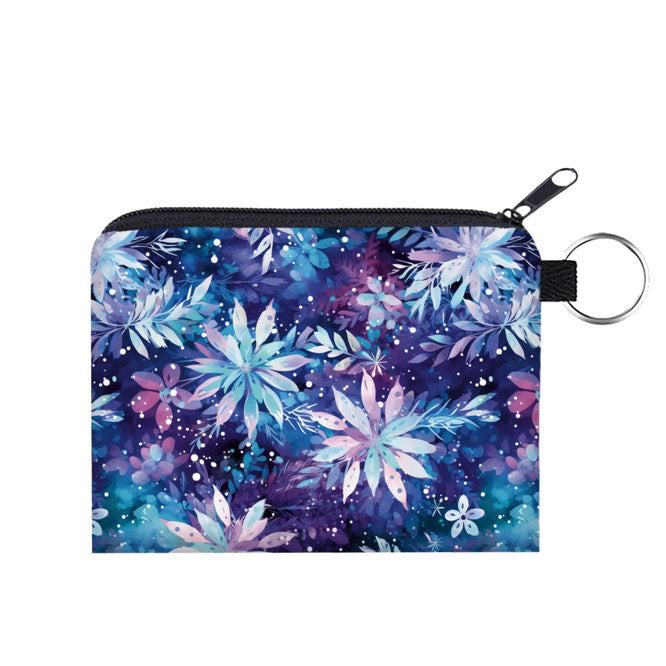 Mini Pouch - Christmas Blue Purple Snowflake - PREORDER