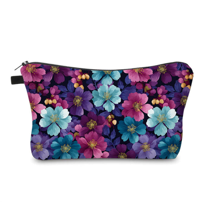 Pouch - Floral Pink Purple Aqua