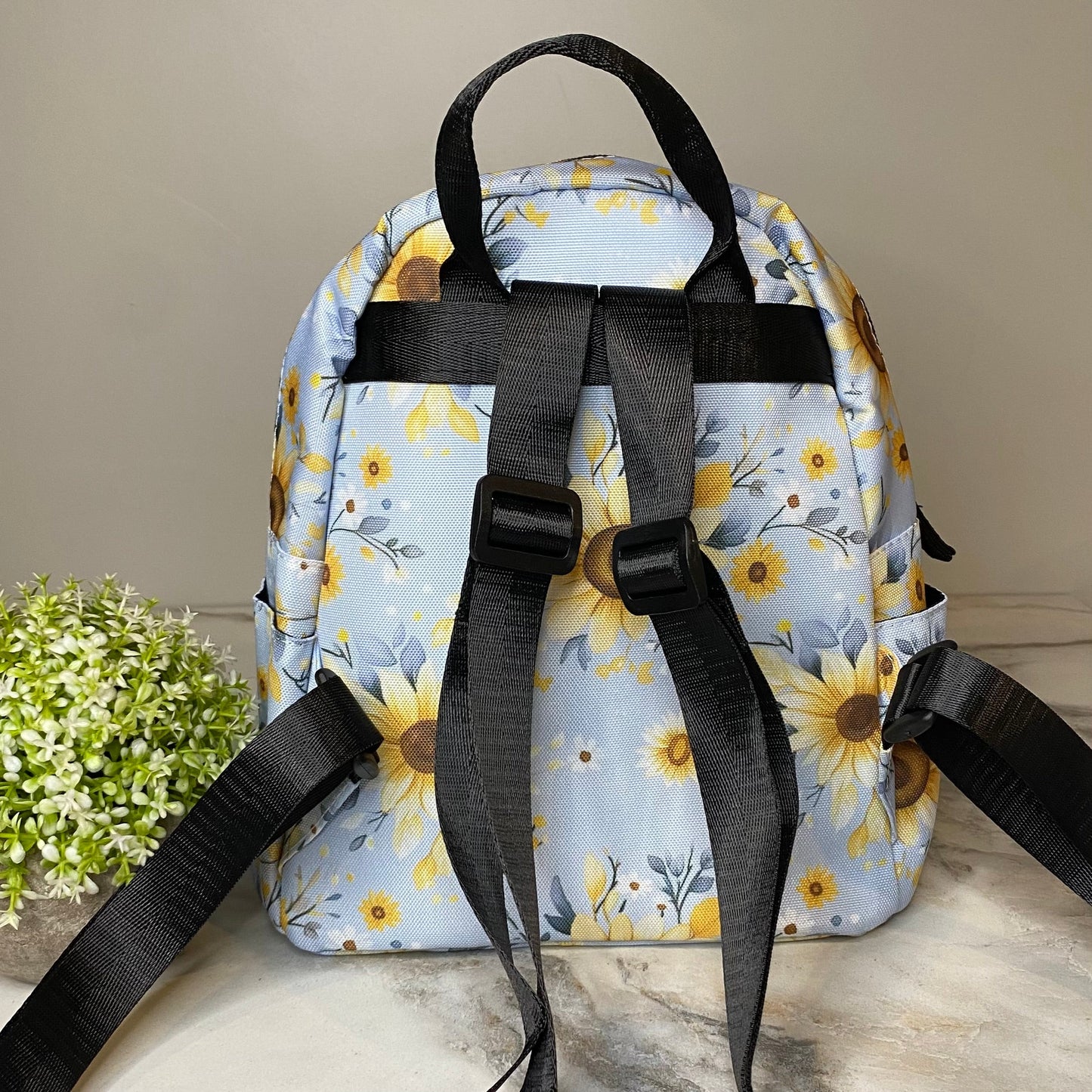 Mini Backpack - Sunflower Light Blue