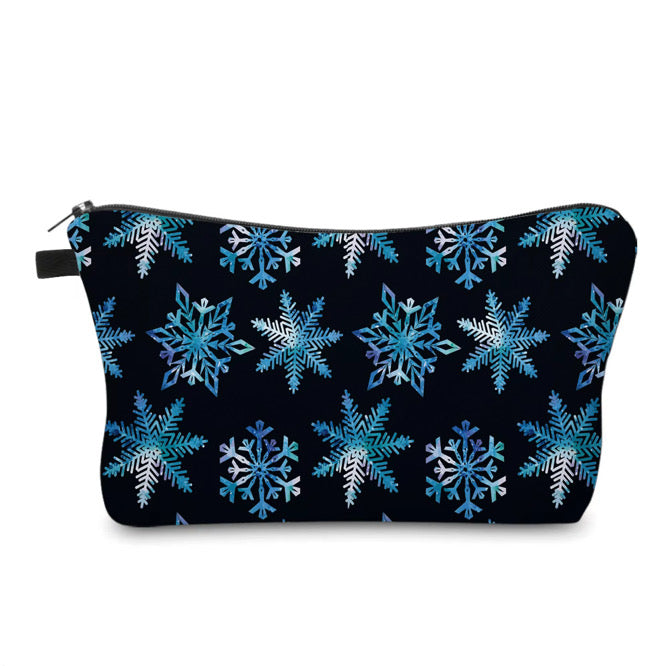 Pouch - Christmas Blue Black Snowflake - PREORDER