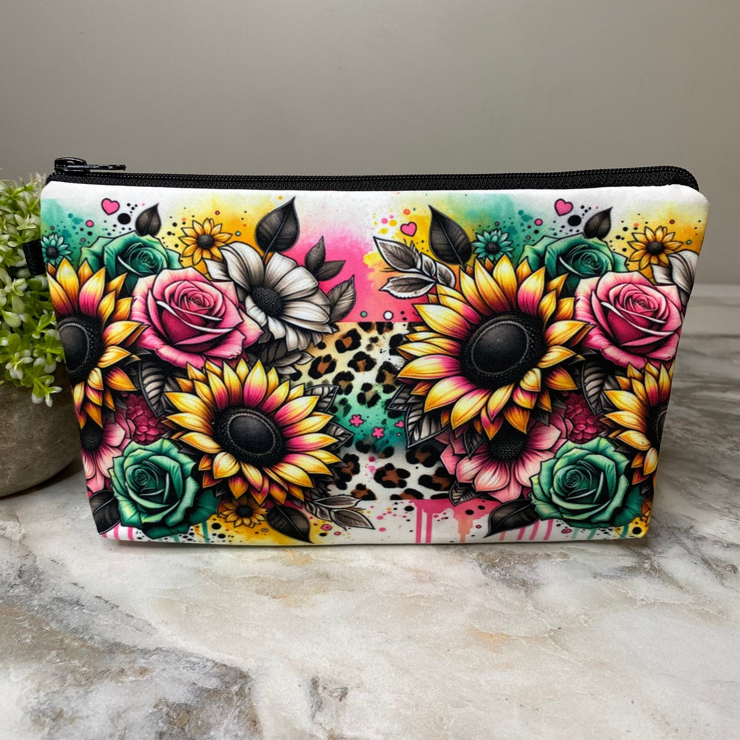 Pouch - Spray Paint Floral Animal Print